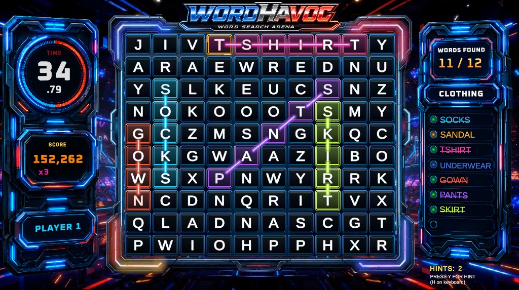WordHavoc gameplay